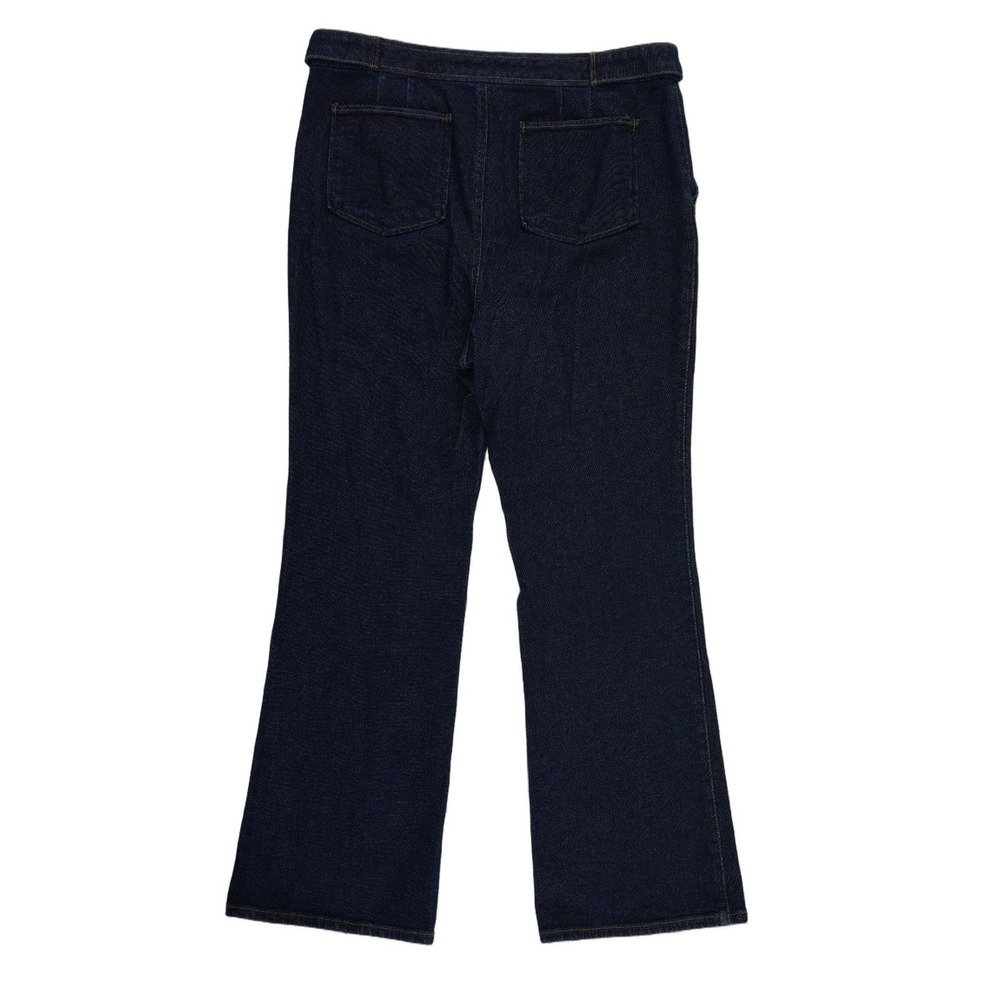 Talbots Flare Leg Jeans Women's Size 12 Dark Gianna Wash High Waist Button